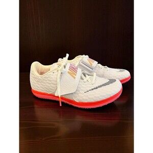 Nike White and Neon Red Athletic Shoes